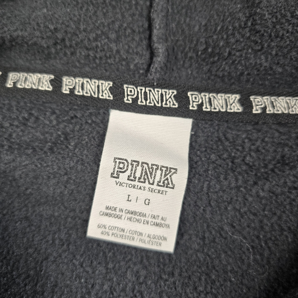 Pink Victoria's Secret Zip Hoodie Large - Picture 9 of 13